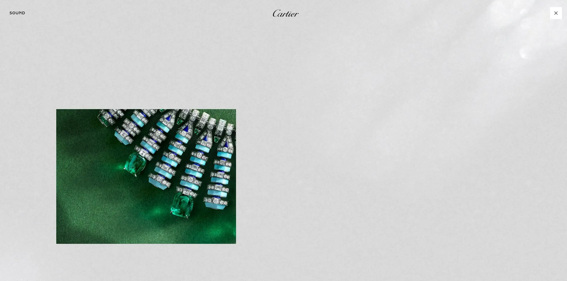 Pushed in, the green becomes velvet and the setting details come clear