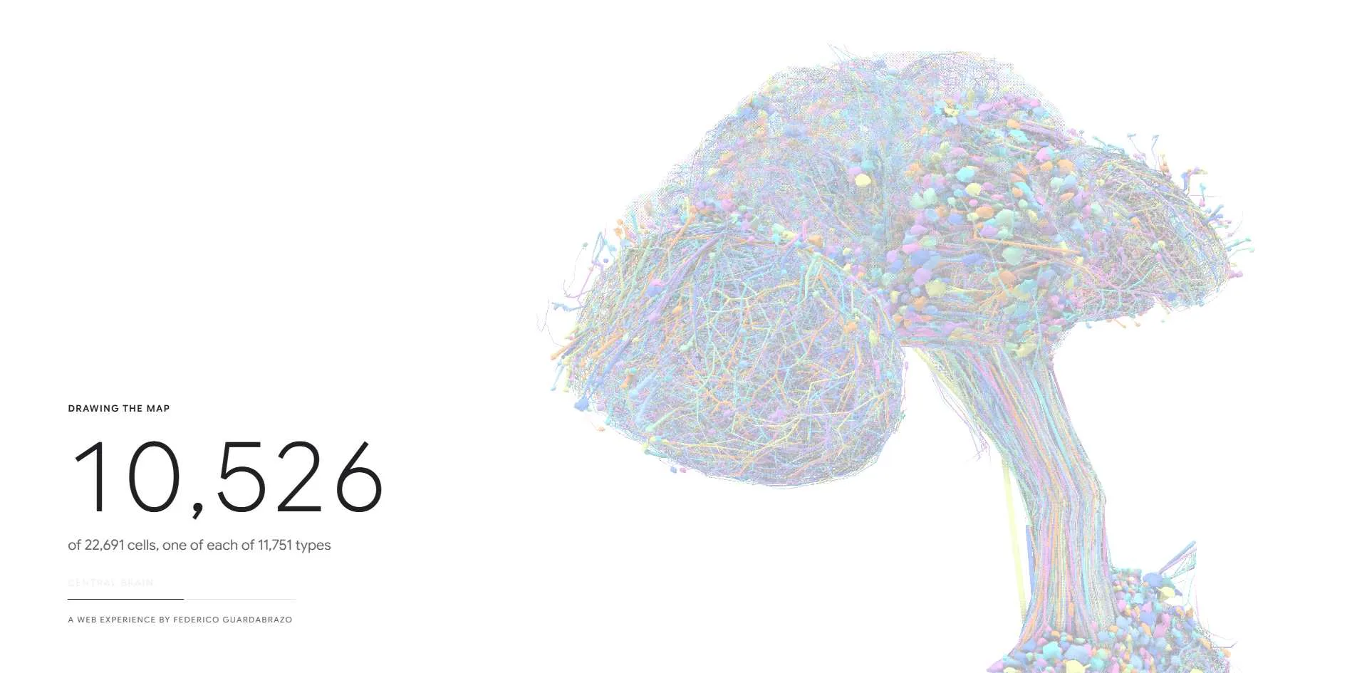 The loading screen, the counter passing 10,526 on its way to 22,691, labelled CENTRAL BRAIN